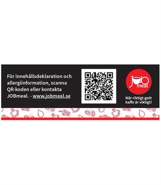 Klistermärken Innehållsdeklaration,rulle