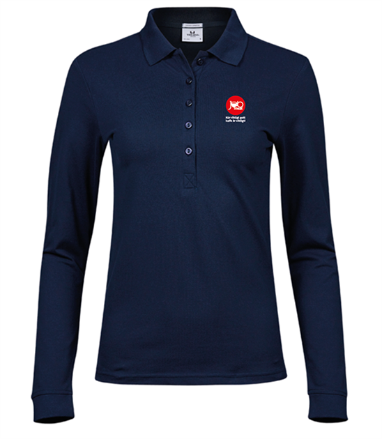 Piké ekobomull lång ärm 146 dam SWE