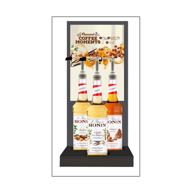 Syrup display black acrylic