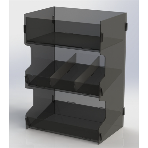Upsell display buildable with O-rings