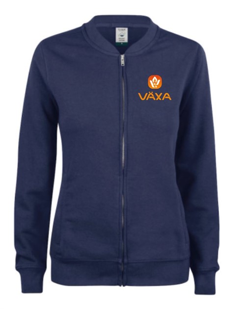 Sweatshirt med hel dragkedja Dam Eko bomull