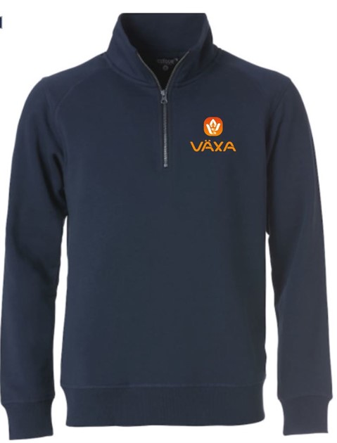 Sweatshirt med halv dragkedja