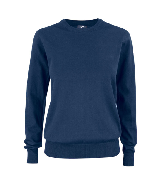 Stickad tröja rund hals Dam