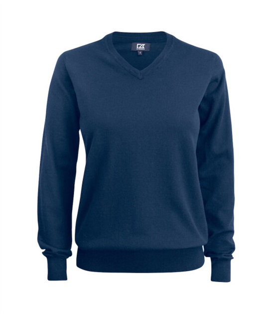 Stickad tröja V-ring Dam