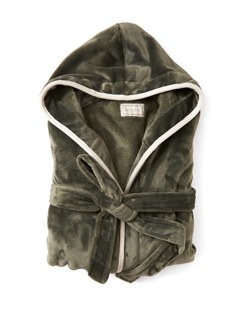 Louise Luxury plush RPET Morgonrock RPET Grön S/M