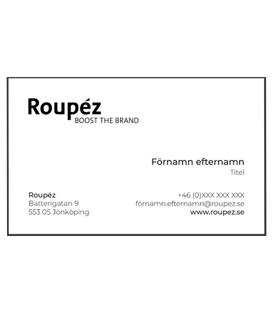 Testartikel Visitkort